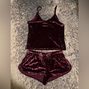 Velvety soft maroon PINK set